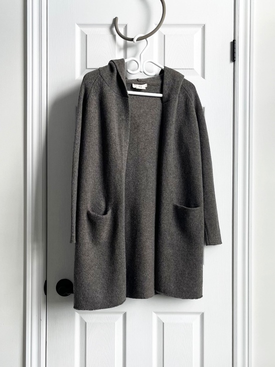 Aritzia Sweaters - LIKE NEW: Aritzia (Tna) Brown / Tan Dorset Long Hooded Sweater / Cardigan